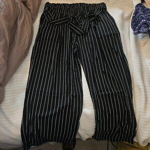 Korsis Black Stripped Pants